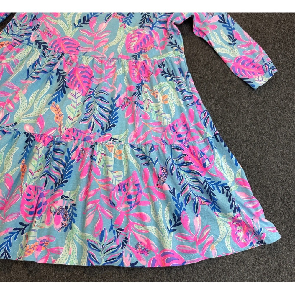 Lilly Pulitzer Mini Geanna Dress LS Multi Splendor In The Sand Girl's XL 12-14 - Picture 5 of 13